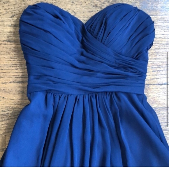 Navy Blue Strapless Dress Size 4 Bridesmaids Wedding Cocktail Formal Parties - Picture 5 of 8